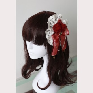 Souffle Song Rose Ribbon Lolita Hairclip